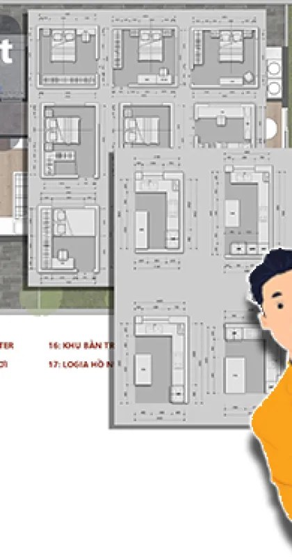 Vẽ mặt bằng 2D trong sketchup.